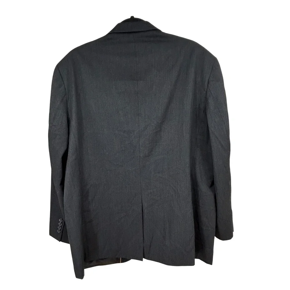 Gianni Celli‎ Mens Wool Blazer Sport Coat Charcoal Gray 46R